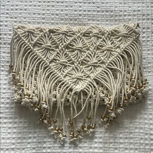 NWOT Shiraleah Macrame Crochet Boho Island Chic Clutch